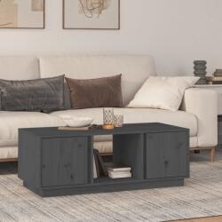 vidaXL Măsuță de cafea, gri, 110x50x40 cm, lemn masiv de pin (814426) Masa de cafea