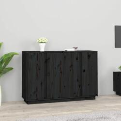vidaXL Servantă, negru, 120x35x80 cm, lemn masiv de pin (814498) Comoda