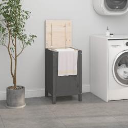 vidaXL Cutie de rufe, gri, 44x44x76 cm, lemn masiv de pin (823576)