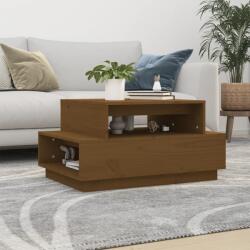 vidaXL Măsuță de cafea, maro miere, 80x55x40, 5 cm, lemn masiv de pin (814517) Masa de cafea