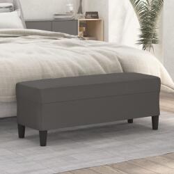 vidaXL Bancă, gri, 100x35x41 cm, piele ecologică (349418)