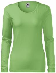 MALFINI Tricou pentru femei cu mânecă lungă Slim - Verde ca iarba | 2XL (1393917)