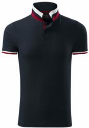 MALFINI Tricou polo bărbați Collar Up - Albastru marin închis | 2XL (2567717)