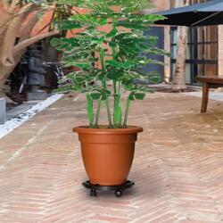 vidaXL Cărucior pentru plante cu roți, diametru 30 cm, negru, 170 kg (151829) - comfy
