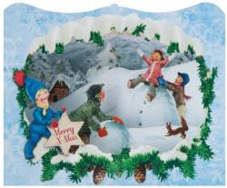 Gespaensterwald Картичка Gespaensterwald 3D Merry Christmas, игри в снега (1555140073)