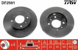 TRW Disc frana TRW DF2591 (DF2591) - automobilus