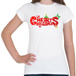 printfashion Boldog karácsonyt - Női póló - Fehér (483002)