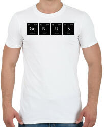 printfashion GeNiUS (periódusos rendszer) - Férfi póló - Fehér (11474419)