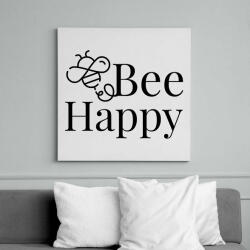 printfashion Bee Happy - Vászonkép - Fehér (11335824)