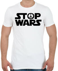 printfashion STOP WARS - Férfi póló - Fehér (11453007)