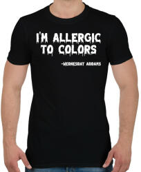 printfashion Allergia a színekre - fehér - Férfi póló - Fekete (11546333)