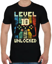 printfashion 10. születésnapi gamer ajándék - Férfi póló - Fekete (11385136)