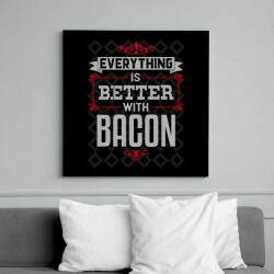 printfashion Bacon - Vászonkép - Fekete (6645200)