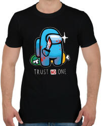printfashion Among us trust no one - Férfi póló - Fekete (4128505)