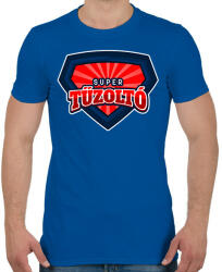 printfashion SUPER TÚZOLTÓ - Férfi póló - Királykék (11489410)