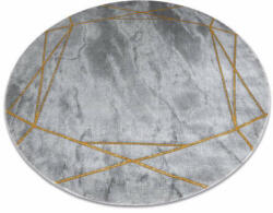 Glamour EMERALD szőnyeg 1022 kör - glamour, elegáns márvány, geometriai szürke / arany kör 160 cm (AF514)