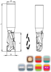 FABA Gyémánt felsőmaró D: 20x52 L: 112 S: 20 Z1+1 (jobb) (TJD007.0270R)