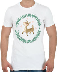 printfashion Őzike - Férfi póló - Fehér (3991666)