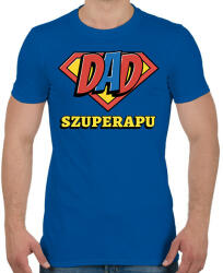 printfashion SZUPERAPU - Férfi póló - Királykék (11499098)