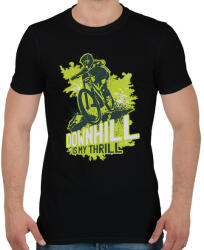 printfashion Downhill - Férfi póló - Fekete (4103189)