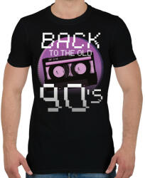 printfashion 90-es évek - Férfi póló - Fekete (5188439)