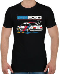 printfashion BMW 3 E30 - Férfi póló - Fekete (11537033)