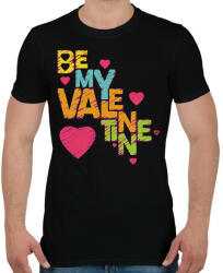 printfashion Légy a Valentinom - Valentin napi páros póló - Férfi póló - Fekete (11477645)