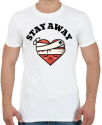 printfashion STAY AWAY - Férfi póló - Fehér (11440929)