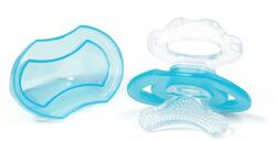 BabyOno - BPA-mentes szilikon cumi cumi formájú cumi, kék színű borítóval 3m+