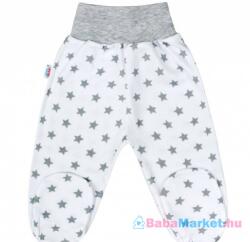 NEW BABY Baba lábfejes nadrág New Baby Classic II szürke csillagokkal - 50