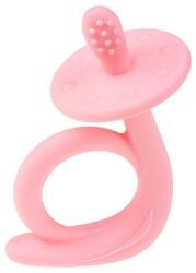 Akuku - Gyermek szilikon hűsítő rágóka Csiga rózsaszín