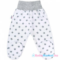 NEW BABY Baba lábfejes nadrág New Baby Classic II szürke csillagokkal - babamarket