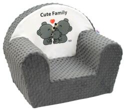 New Baby - Gyermek fotel Cute Family szürke