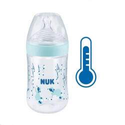 Nuk Baba cumisüveg Nuk Nature Sense hőmérséklet jelzővel 260 ml kék - babamarket