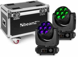 BeamzPro MHL740 LED szett, 2db 7x40W robotlámpa + Hordozó doboz