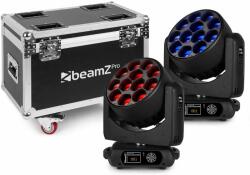 BeamzPro MHL1240 LED szett, 2db 12x40W robotlámpa + Hordozó doboz