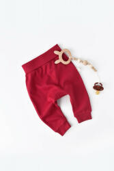 BabyCosy Pantaloni Bebe Unisex din bumbac organic Rosu (Marime: 12-18 Luni) (BC-CSY5616-6)