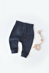 BabyCosy Pantaloni Bebe Unisex din bumbac organic Bleumarin BabyCosy (Marime: 6-9 luni) (BC-CSY5622-12)