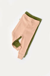 BabyCosy Set 2 pantaloni bebe unisex din bumbac organic si modal - Verde/Blush, Baby Cosy (Marime: 9-12 luni) (BC-CSYM11611-9) - esell