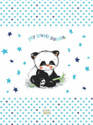 Babastar puha 2 ékes pelenkázó lap 50*70 cm - kék panda - babastar