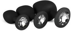 EasyToys Diamond - anál plug szett (fekete) - sexshopcenter