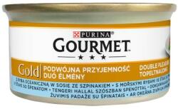 Gourmet teljes értékű állateledel felnőtt macskáknak tengeri hallal szószban spenóttal 85 g