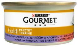 Gourmet Gold teljes értékű állateledel felnőtt macskák számára báránnyal és zöldbabbal 85 g