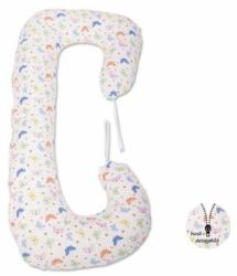 BabyNeeds Perna 3 in 1 pentru gravide si bebelusi Soft Plus, Cu husa detasabila bumbac, Fluturasi, Multicolor