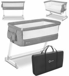 Lionelo Patut co-sleeper Theo 2 in 1, Cu setare unghiulara, Reglabil in 5 pozitii pe inaltime, Grey