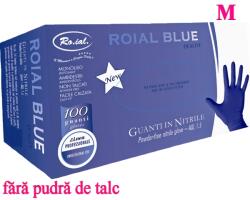 Ro. ial Manusi nitril albastre fara pudra 100buc M - ROIAL