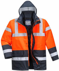 Portwest S466 Hi-Vis Contrast Traffic kabát piros/navy színben (S466RNRXXXL)