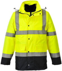 Portwest S471 Hi-Vis 4 az 1-ben Contrast Traffic kabát sárga/navy színben (S471YNRM)