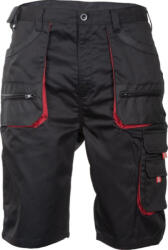 CERVA F&F Carl BE-01-009 munkavédelmi bermuda fekete/piros színben (0357000265062)