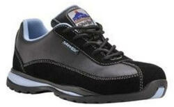 Portwest FW39 Steelite női munkavédelmi félcipő fekete/kék színben S1P (FW39BKR40)